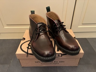Solovair 3 Eye Chukka Boot Burgundy Rub-Off Gr. 41,5 UK 7,5 NEU OVP England