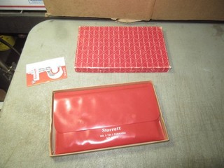 Vintage L S Starrett No. S154L Adjustable Parallels Set of 6 w/pouch & Box