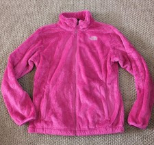 North Face Girls XL 18 Hot Pink Fuzzy Osito Fleece Jacket C1