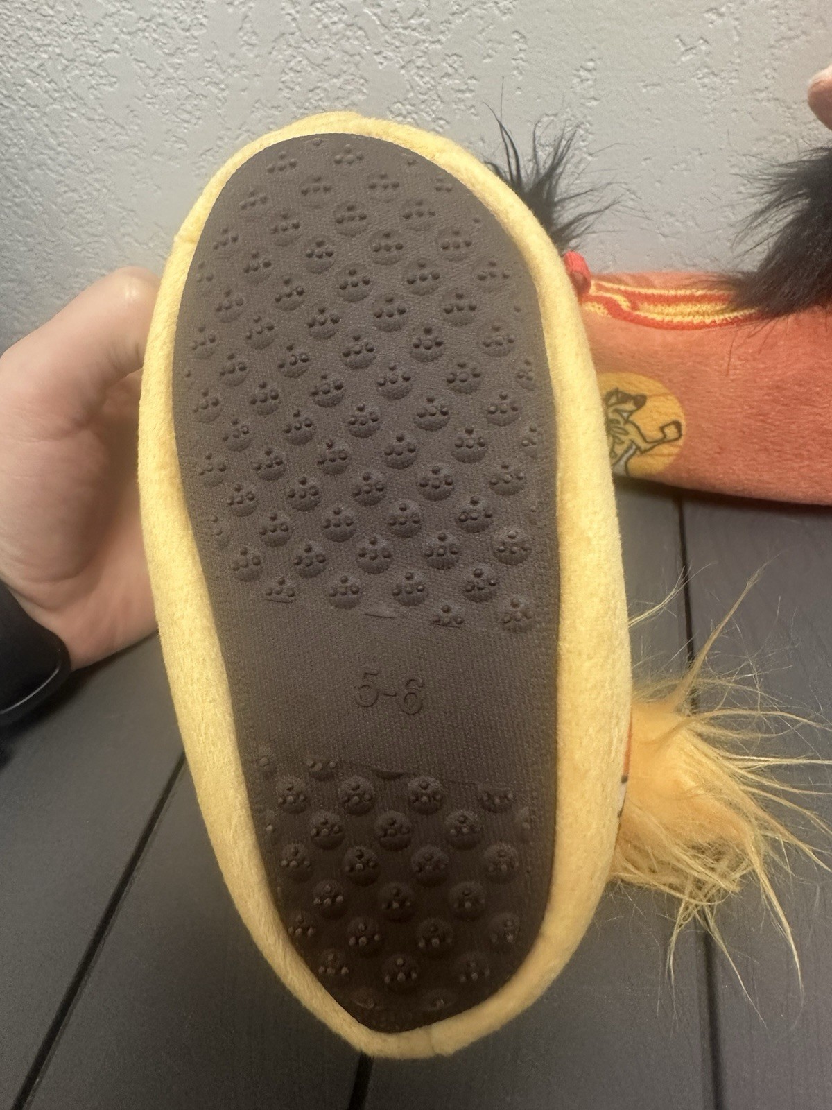 PANTOFOLA D’ORO Calzino pantofole Disney's Lion King bambino Pumbaa & Simba ragazzo taglia 5 6