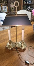 Fredrick Cooper Bouillotte Twin Candlestick Table Lamp with Tole Shade — listing 3