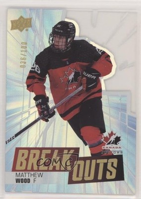 2022 Upper Deck Team Canada Juniors Breakouts 36/100 Matthew Wood #TCB-15 0z59