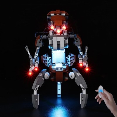 Compatible with Lego Droideka 75381, Upgraded Brightness Adjustable (No Model)