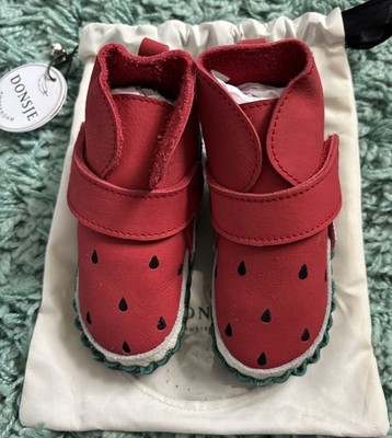 Donsje Bootie Mädchen Größe 12-28 Monate mit Wassermelonendetail neu mit Etikett 