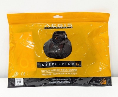 Aegis Interceptor G Goalie Hockey Neck Guard - L/XL - Black