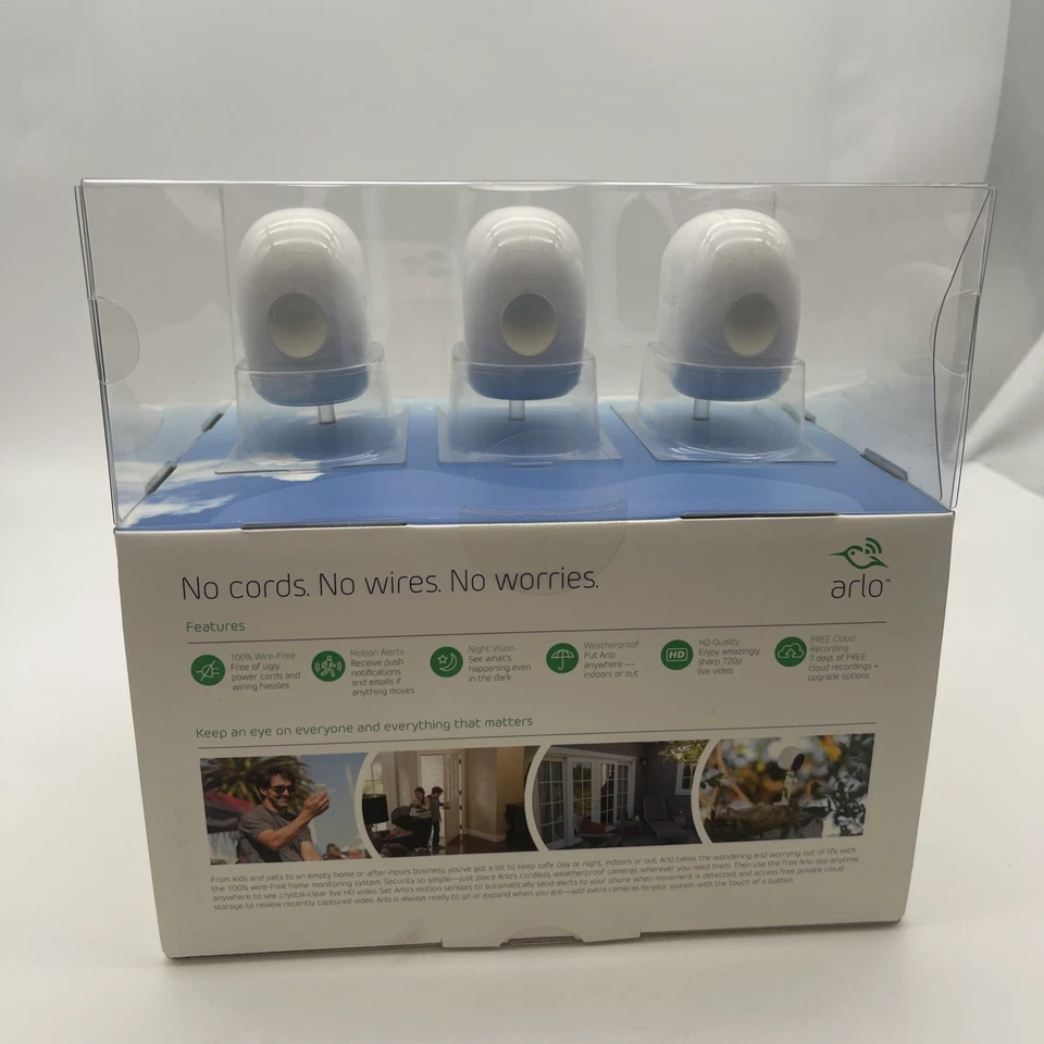 NETGEAR Arlo VMC3030 Add-on HD Security Cameras Only - Lot Of 3 - Image 2 of 4