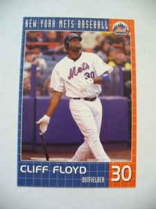 MLB - New York Mets "Cliff Floyd" Photo Card - VINTAGE - EX/NRMT