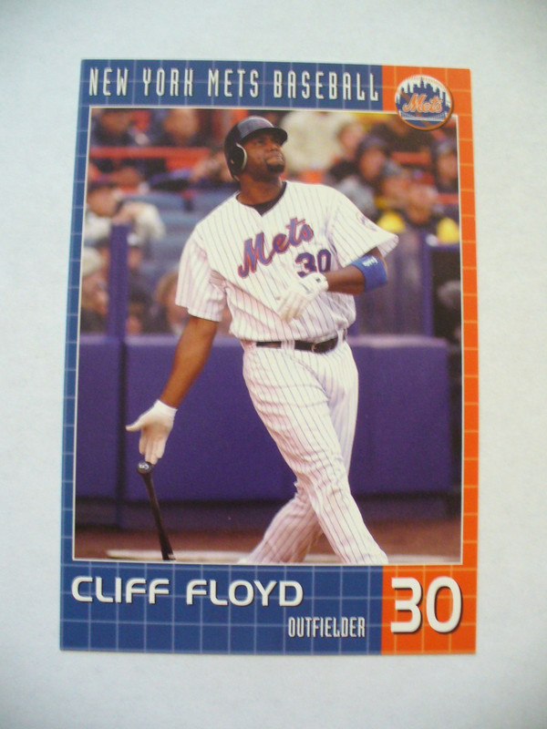 MLB - New York Mets "Cliff Floyd" Photo Card - VINTAGE - EX/NRMT
