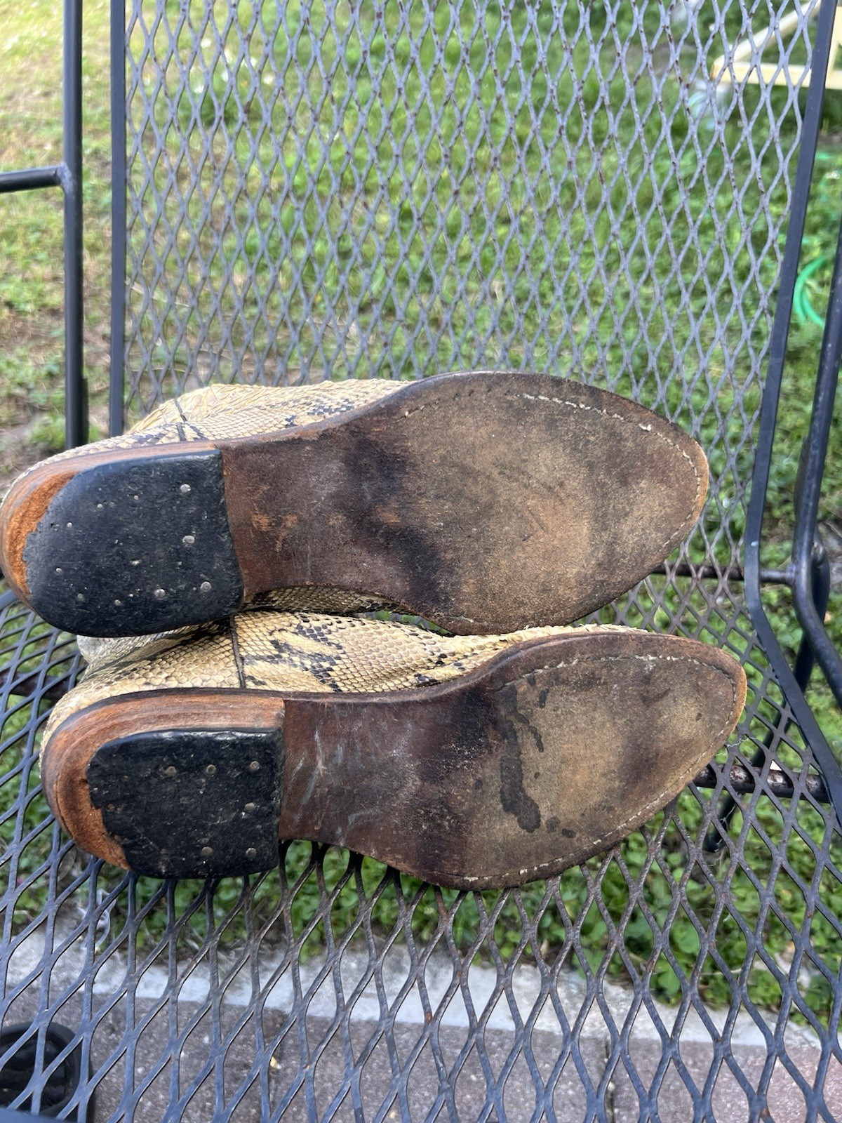 Full Natural Brown Genuine Snakeskin Python Men C… - image 9