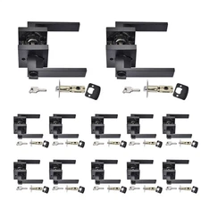 Privacy Door Handle Lever knob Door Lock bedroom bathroom 12 Pack 