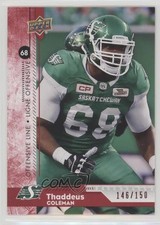 2018 Upper Deck CFL Red 146/150 Thaddeus Coleman #13 o1h