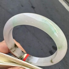 Certified Natural Grade AAA Ice Green Burmese Jade jadeite bracelet bangle 57MM