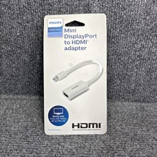 Phillips Mini Display Port to HDMI Adapter Full HD 4K Ultra HD New In Package