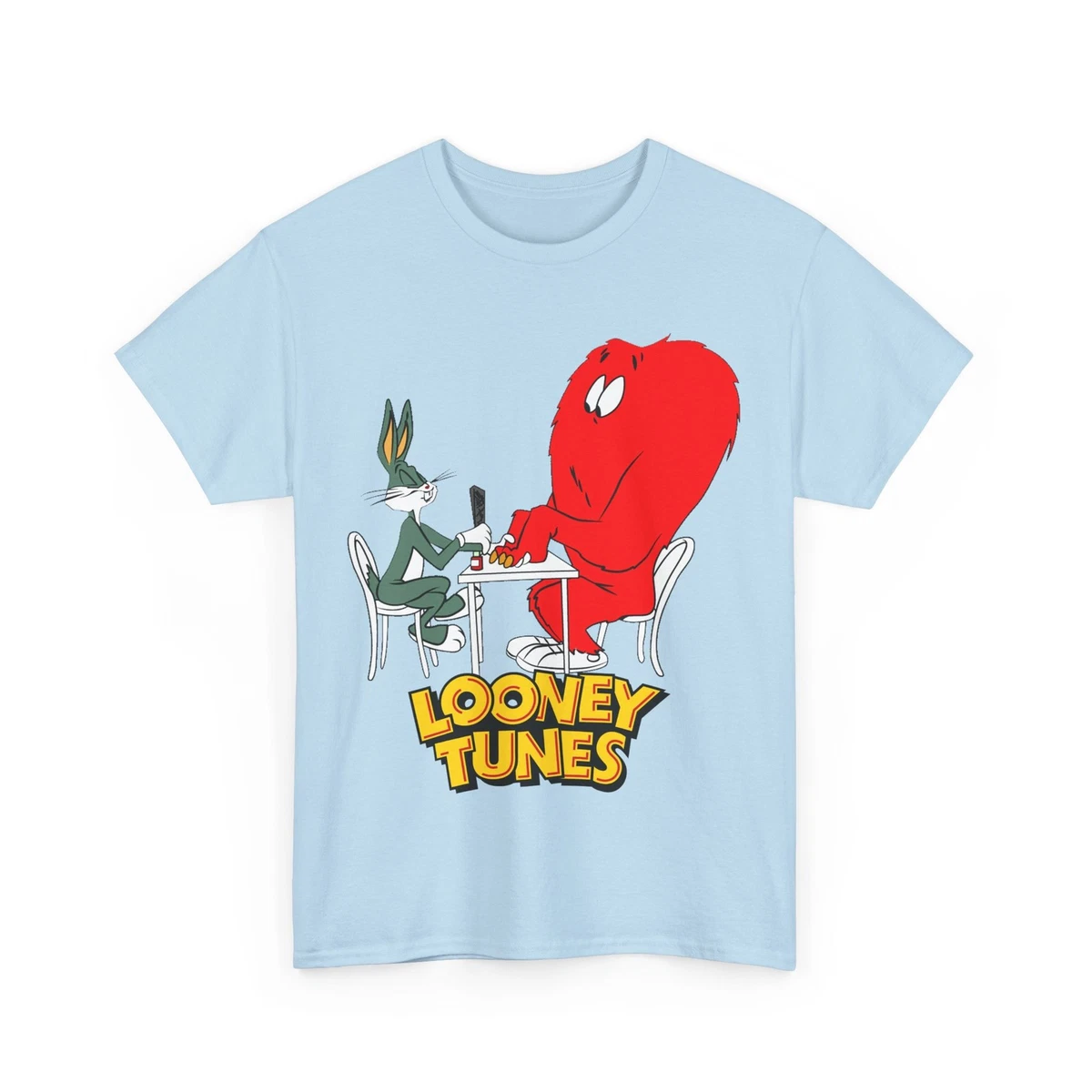 Looney Tunes - Tee Shirt Oversize Large Patch Brodé Bugs Bunny Front Noir 478142