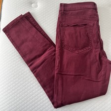 Express High Rise Stretch Skinny Jeans , Red/ Dark Maroon, Women  s Size 6R