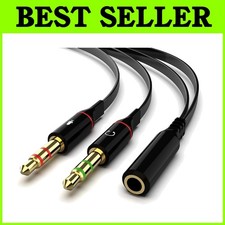 Dual Male Microphone Audio Stereo Jack - 10 Pack