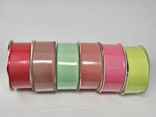 Lot Offray Grosgrain Polyester Craft Ribbon 1-1/2" x 10 YDS Spools Rolls Vintage