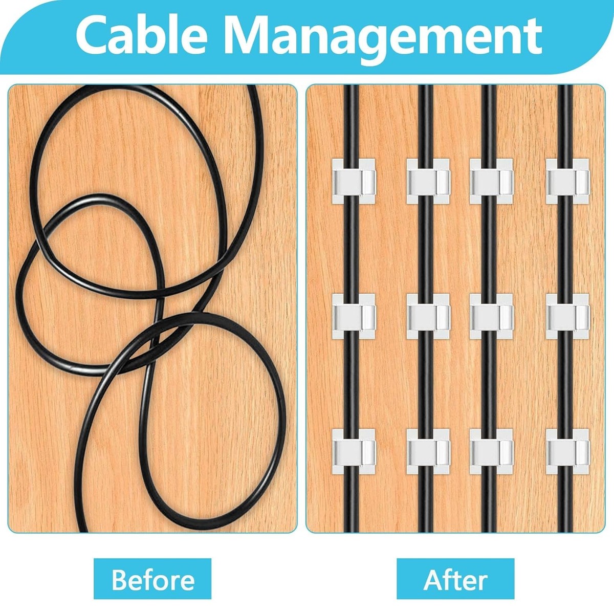 Lot De 100 Clips De Câble à Clouer De 6 Mm Pour Câble Ethernet, Câble