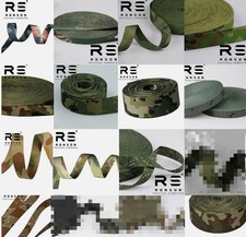 2.5cm Camouflage Webbing Belt Tactical Molle shoulder strap Ribbon