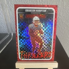 Panini 2025 Rookies & Stars Thrillers Red Plaid Omarion Hampton Chargers #17
