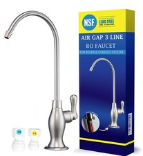 Grifo De Agua Potable Con Entrehierro Niquel Cepillado Sin Plomo De Lujo