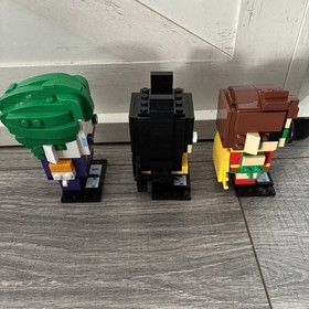 Lego Brickheadz Batman Lot Batman 41585 Robin 41587 Joker 41588 Pre-Owned Comple