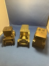 Lot Of 3 Different Banthrico Inc. Chicago, IL Metal Car Coin Banks