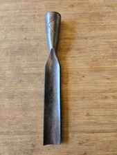 Antique L & I J White 1 1/4"Chisel Gouge Iron Shipwrights Gouge HD