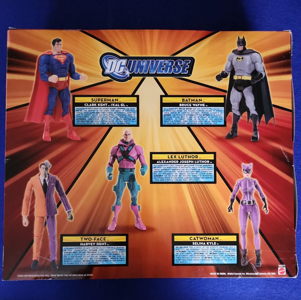 Paquete de 5 figuras de acción DC Universe Gotham City 2009 Mattel Foto 2 de 2