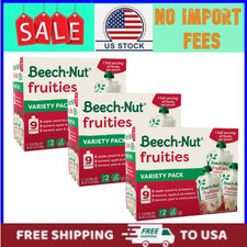  27 Pack Beech-Nut Fruities Stage 2 Baby Food Variety Pack, 3.5 oz Pouch