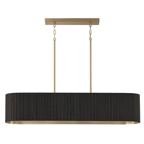 Capital Lighting Donovan 5 Light Linear Chandelier, Black Stain/Brass - 850751KR - Picture 1 of 1