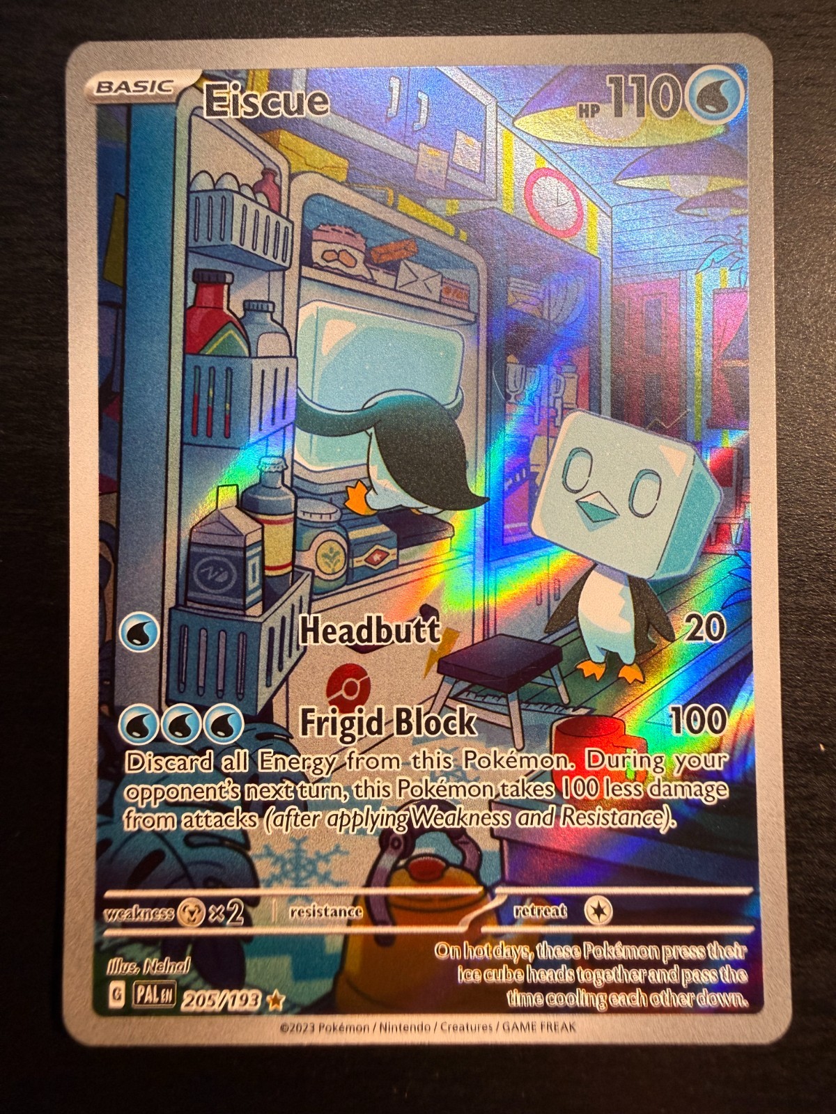 Eiscue - 205/193 - SV02: Paldea Evolved (PAL) ILLUSTRATION RARE POKEMON (NM)