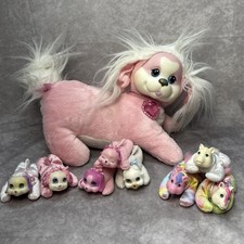 Puppy Surprise Plush 2014 Plush Pink White Mama 5 Puppies 3 Ponies Babies