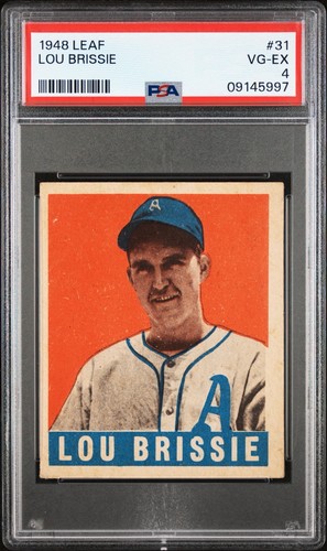 🔥⚾ 1948 Leaf #31 Lou Brissie RC – PSA 4 VG-EX Rookie Vintage Phillies Card 🔥 - Picture 1 of 3