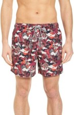 NWT Ted Baker London KARNER Mountain Print Swim Trunks Red Size M 120 JK272