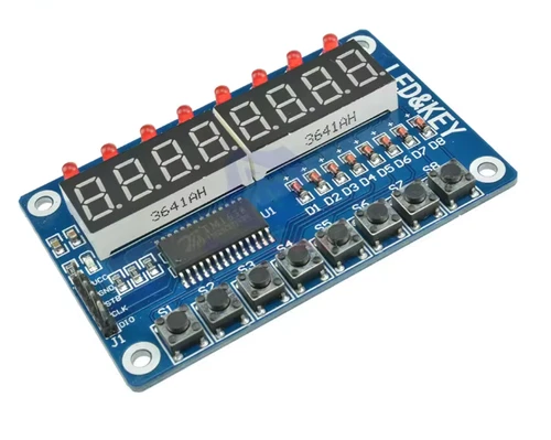TM1638 LED KEY 8-fach 7-Segment Anzeige Taster LED Display Modul Arduino