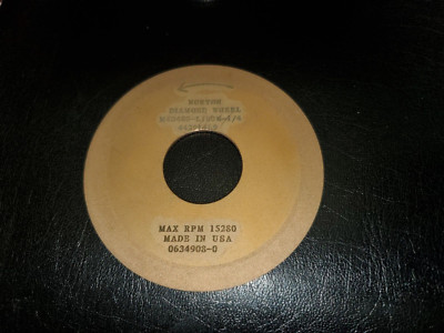 (1) Norton 1A1 Diamond Wheel 3 x 1/16 x 1 (M4D400-L100M-1/4)