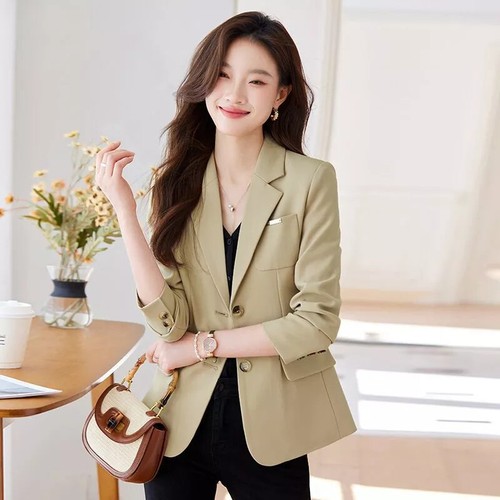 Blazer Femme élégant - Manches Longues - Coupe Régulière - Polyester - Imprimé Floral - Pour Bureau, Soirée