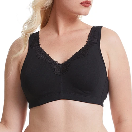 PLUS SIZE 36-54 AA-G Women Bra Lace Large Bosom Lingerie Wireless Brassiere Bras - Picture 24 of 47