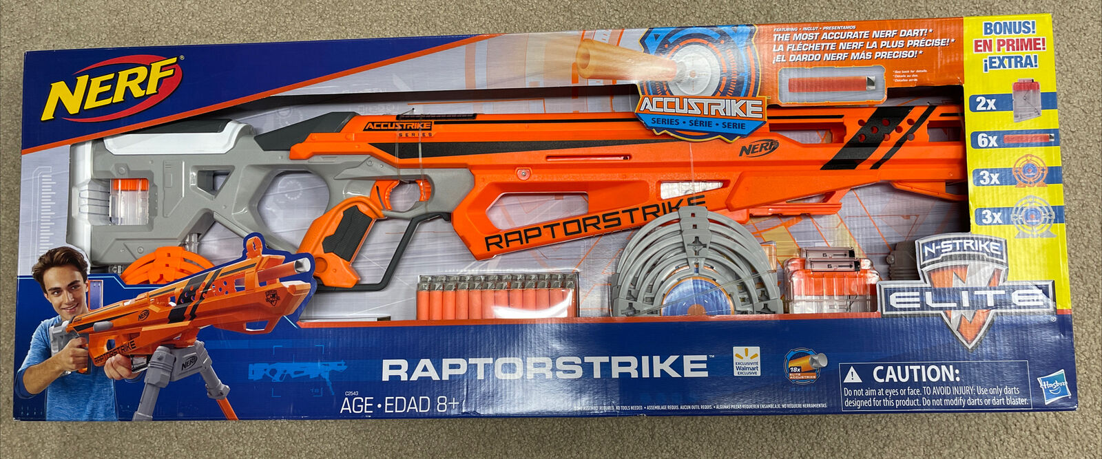 Nerf N-Strike Elite AccuStrike RaptorStrike, Includes 18 Darts, Ages 8 and  up