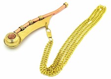 Brass Boatswain Navy Ship Bosun's Whistle w Chain VINTAGE COLLECTIBLE NAUTICAL M