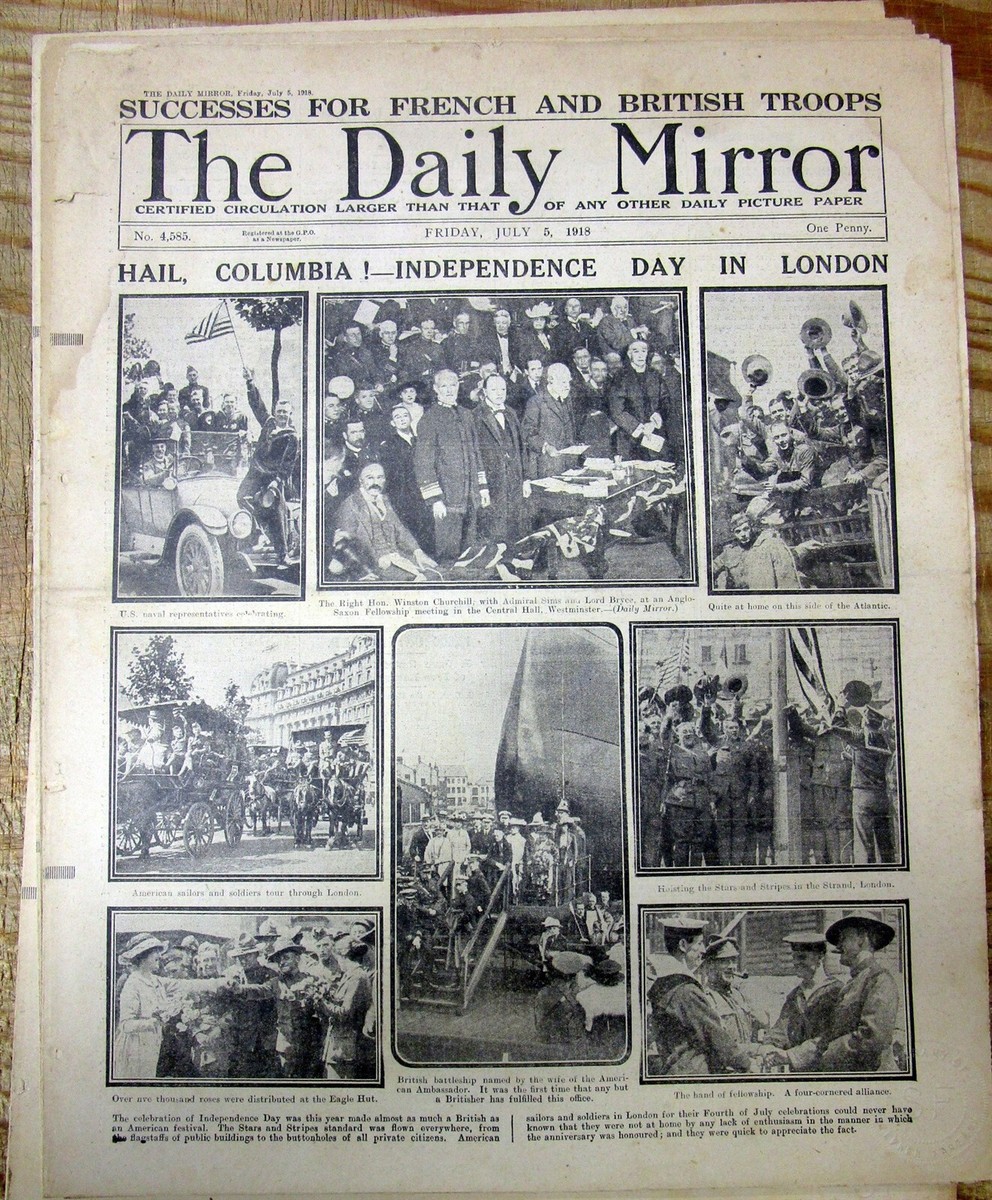 Lot of 7 original 1918 WW I British illustrated newspapers LONDON