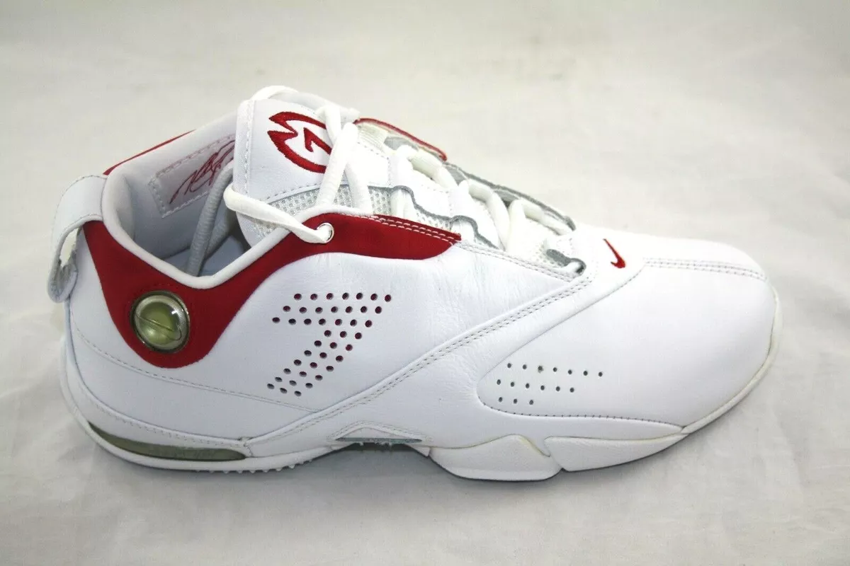 NIKE ZOOM VICK LOW 308619 101 WHITE METALLIC SILVER VARSITY RED eBay