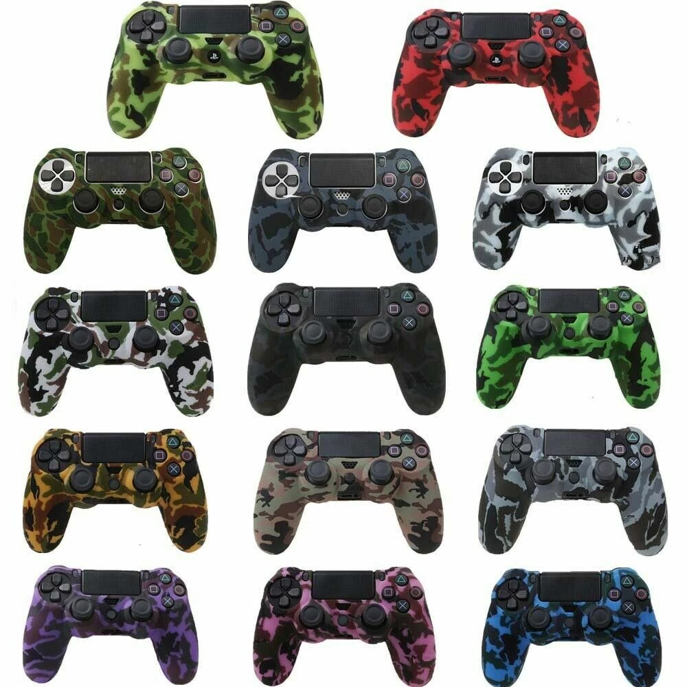 PS4 Playstation 4 Silicone Rubber Skin - Camo Protective Controller Grip  Cover