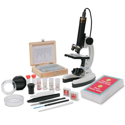IQCREW / Amscope Kids 85pc Microscope Kit + Camera +Software +25 Prepared Slides