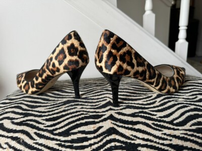 Michael Kors Haya Calfhair Pump Leopard 8M NWB