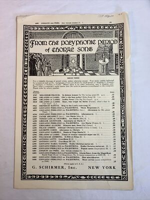 Ave, Verum Corpus - From The Polyphonic Period of Choral Song - 1926 6401