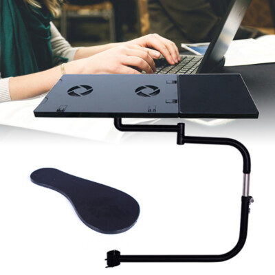 Adjustable Laptop Holder Mount Chair Keyboard Tray Keyboard Mount for Chair Neu~