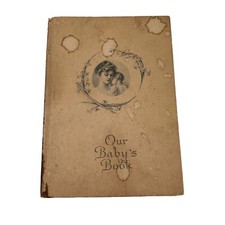 Our Babys Book Antique Record Booklet Vintage 1919 Hard Cover Gibson Unused