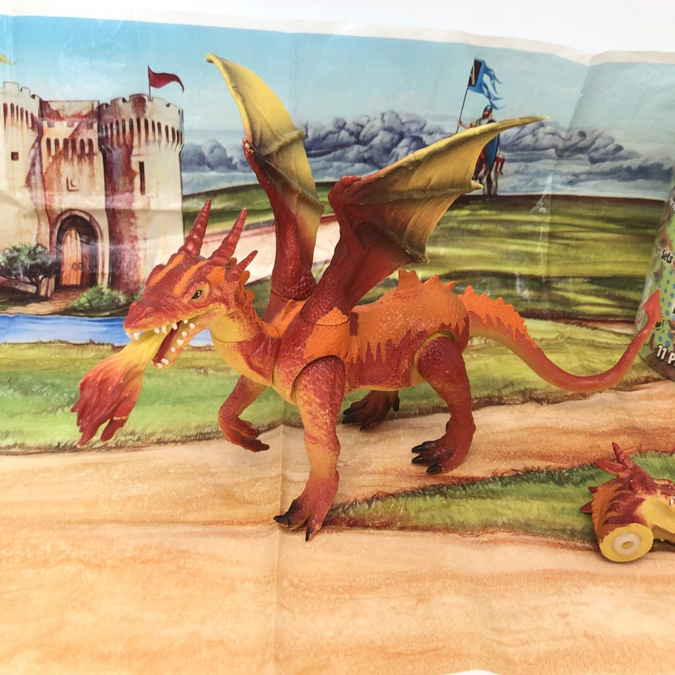 Raro Wild Republic Dragón de Tres Cabezas Snap and Lock Conjunto de Construcción Medieval K&M Foto 2 de 4